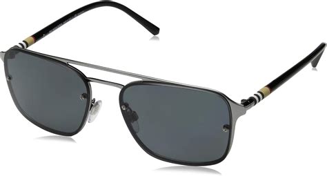 burberry 3095|Burberry 0BE3095 Gunmetal/Dark Grey Polarized One Size.